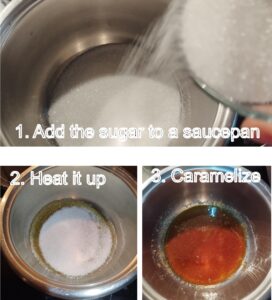 Steps 1-3 sauce gastrique- The sauce lab