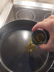 Add the olive oil.