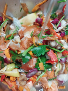 Vegetable peels are washed throughout multiple time before proceeding with the zero-waste spice